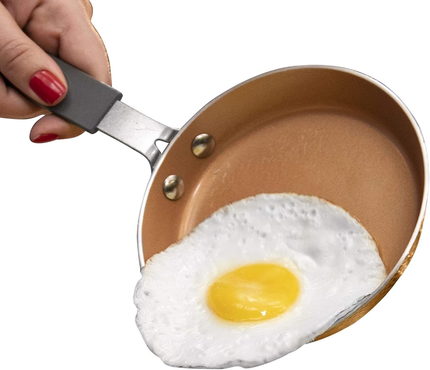 12" Nonstick Fry Pan with Rubber Grip Handle Z5596