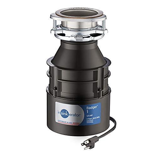 Garbage Disposal with Cord, 1/3 HP Continuous Feed S61579