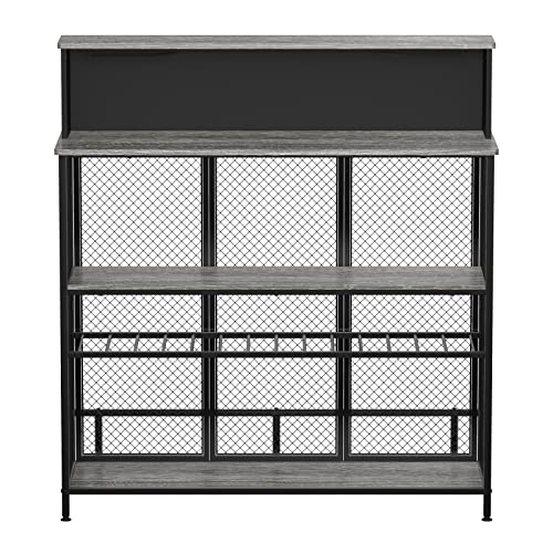 Brown Mini Bar Table with Storage and Footrest R835123