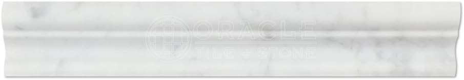 Carrara White Marble Crown Molding Trim, Honed G72423