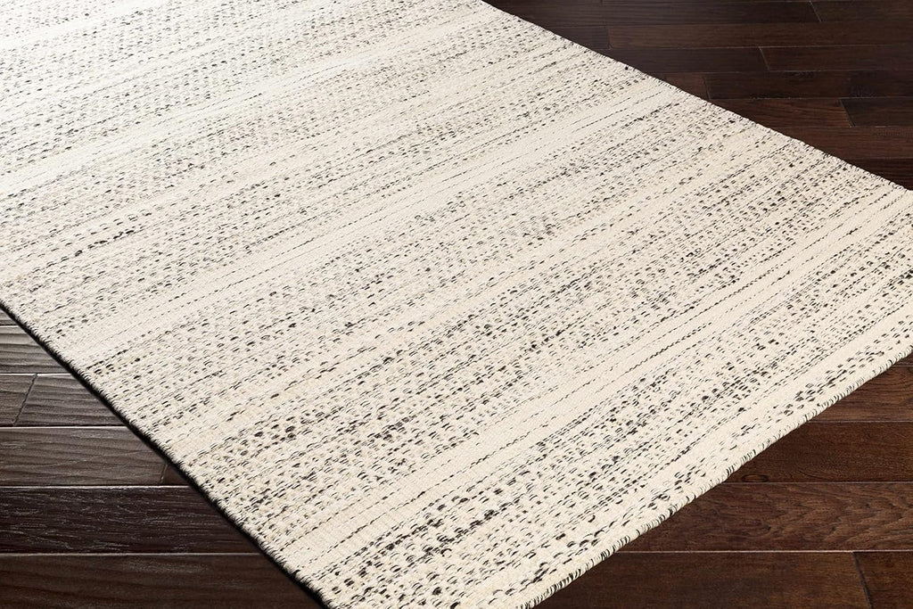 Natural Fiber Wool Area Rug - Black, Cream, Beige - 8'10" x 12' K5070