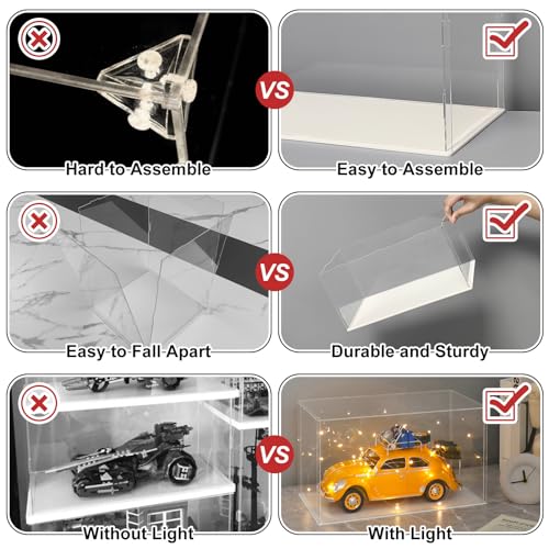 Acrylic Display Case 15.7x15.7x15.7inch White Base H38252