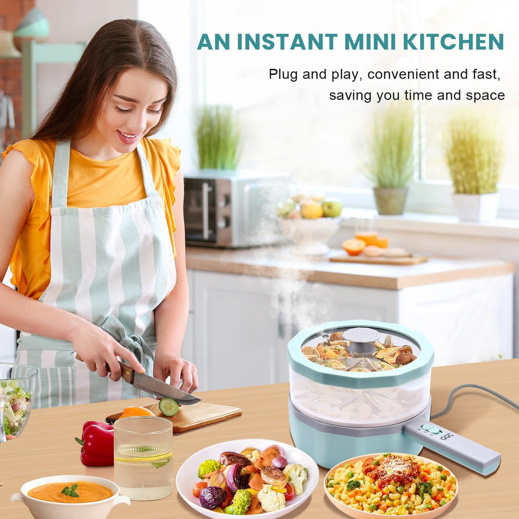 1.5L Non-stick Electric Hot Pot with Steamer P993113