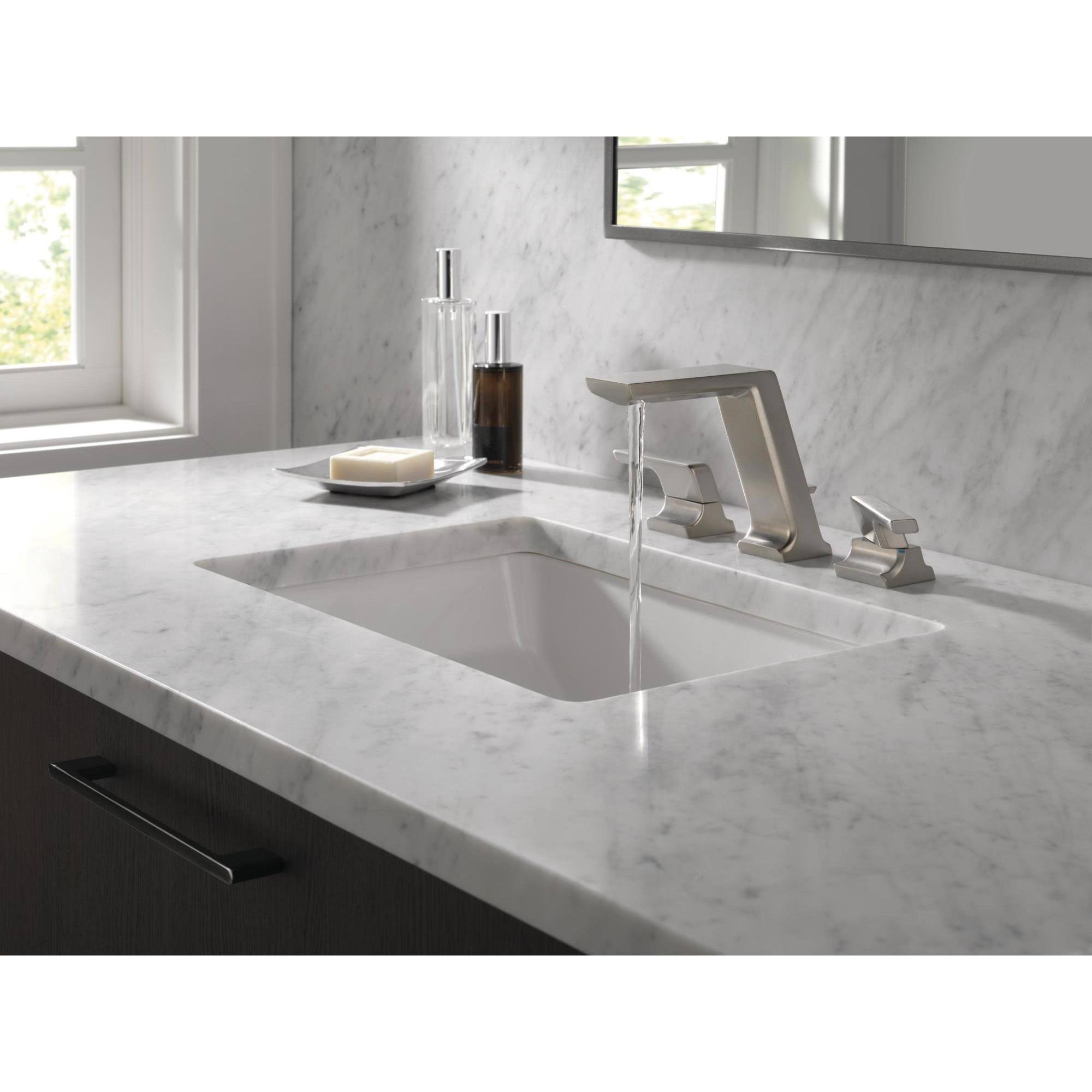 Black Stainless Widespread Bathroom Faucet C176