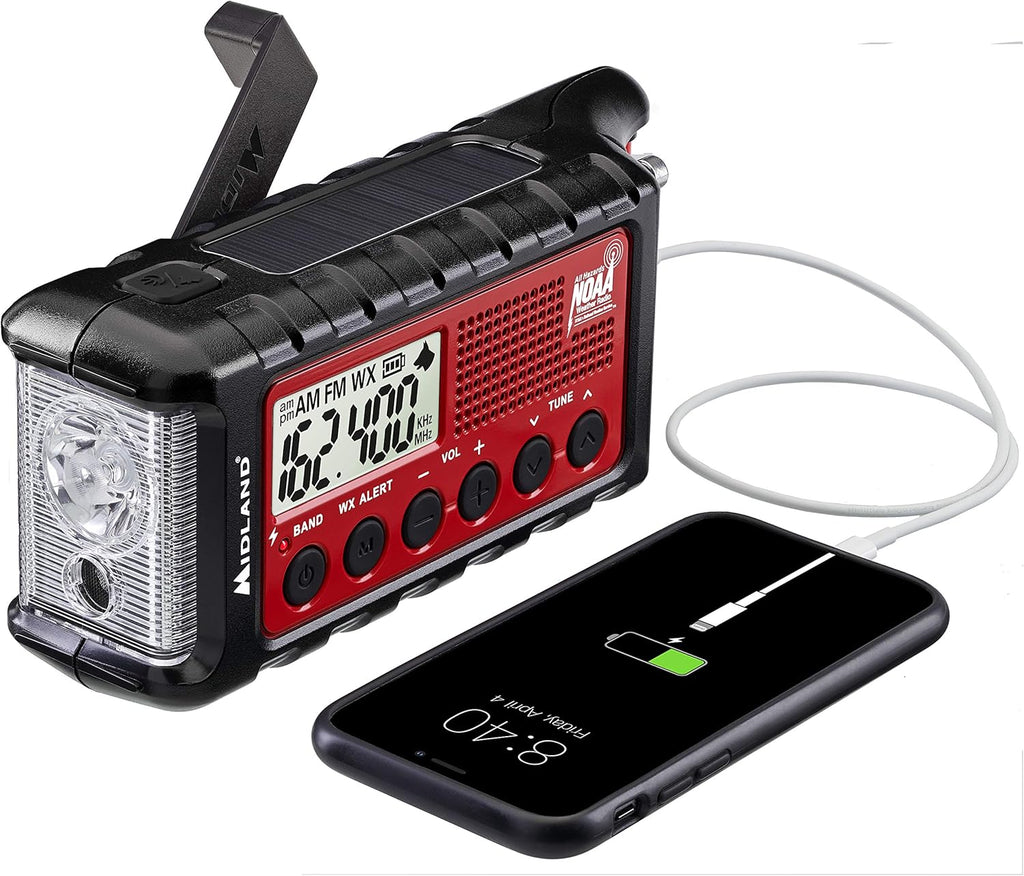 Red Black Emergency Crank AM/FM Radio Pack of 2 G117771