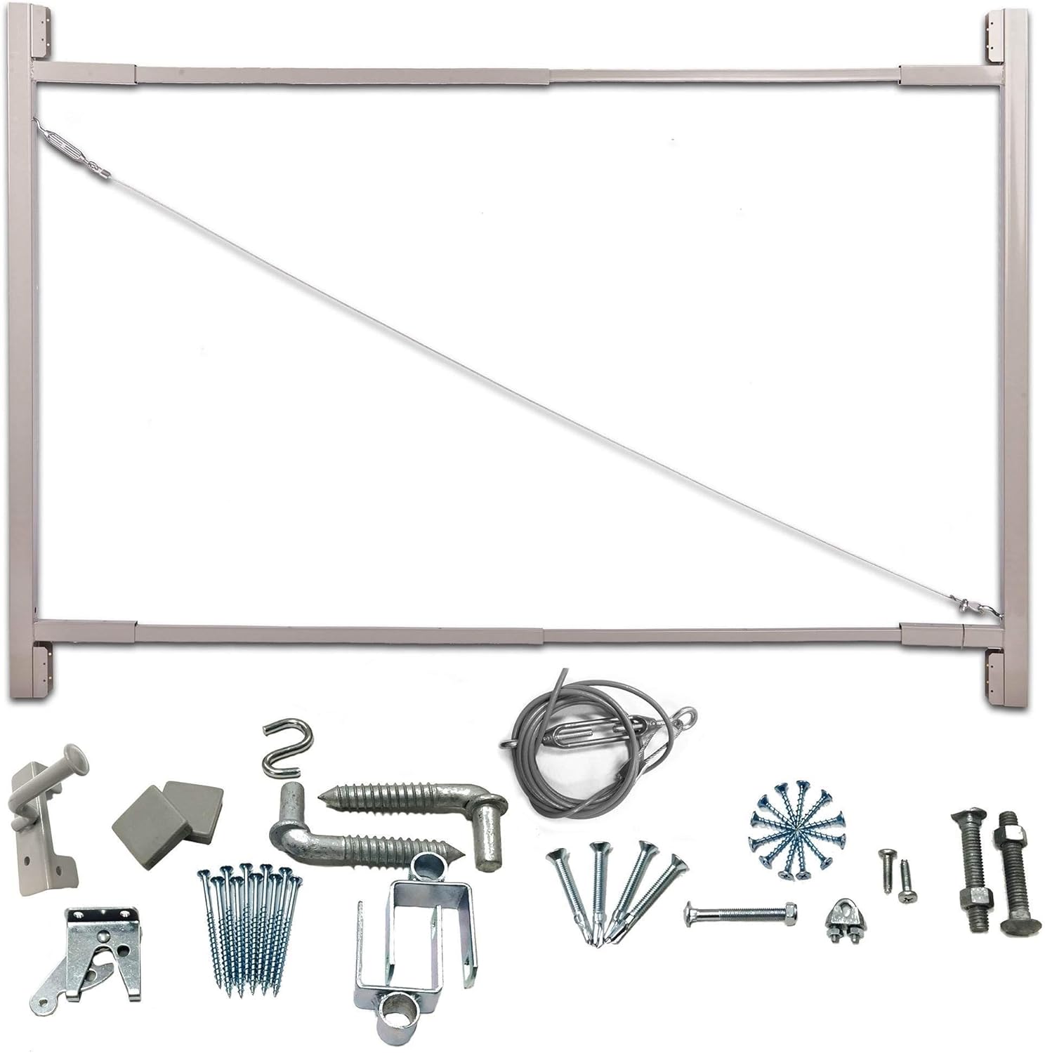 Steel Frame Gate Kit, 36"-72" Wide Opening to 6' High (4 Pack) E286