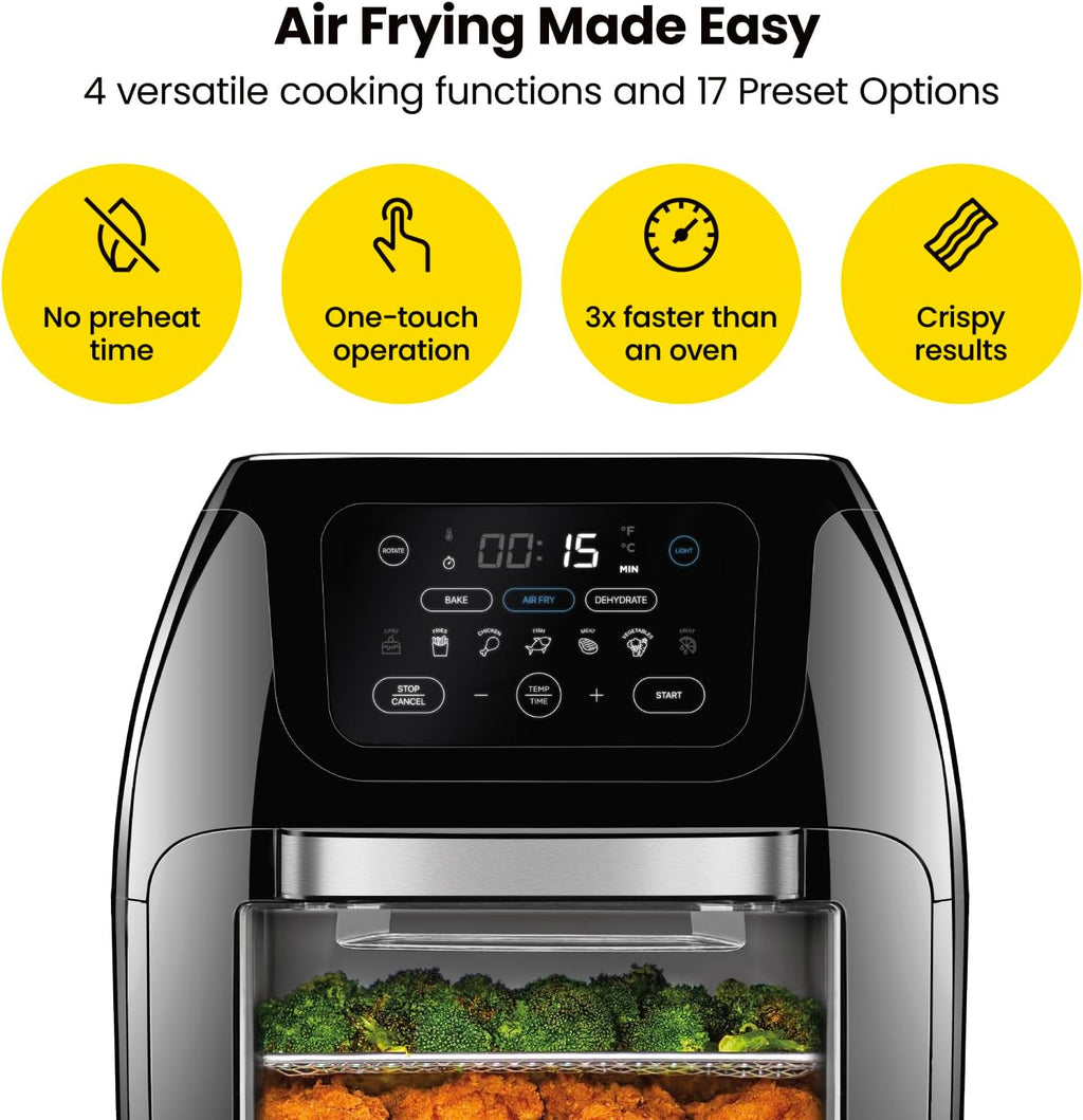 10L 3.6Qt Air Fryer with Rotisserie Dehydrator V637