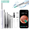 Ear Wax Removal Tool Camera with 8 Pcs Ear Set, 1080P HD Otoscope Camera and 6 LED Lights R866