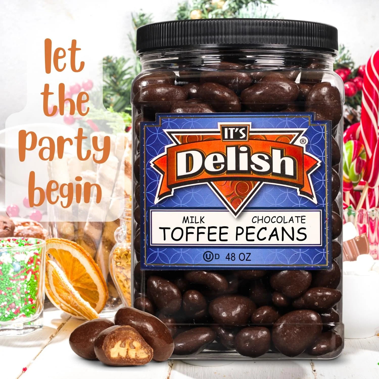48 oz Milk Chocolate Toffee Coated Pecans R8482