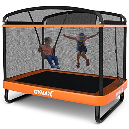 6FT Toddler Trampoline with Swing & Enclosure Safety Net R4638