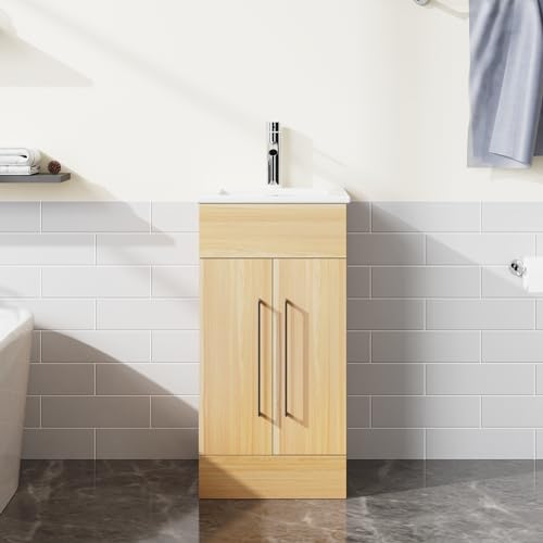 16” White Bathroom Vanity Sink Combo with 2 Doors K442498