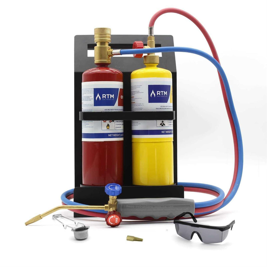 Oxygen MAPP Torch Kit Portable Cylinder Metal Stand S594