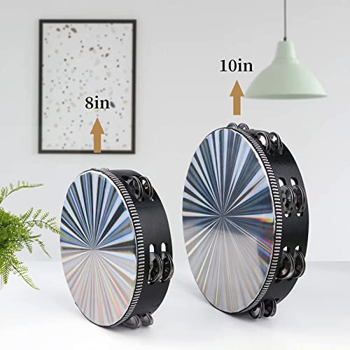 10 inch Tambourine with Double Row Jingle Handheld Percussion R62589