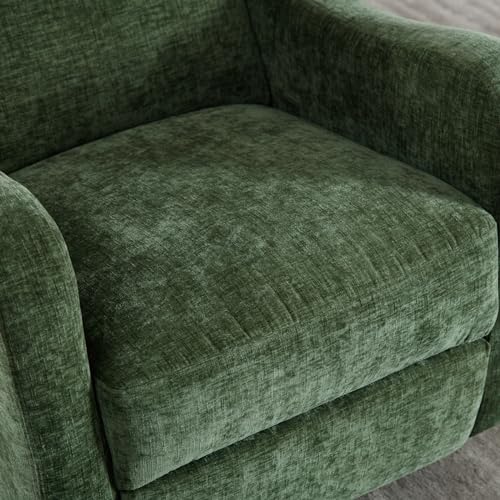 Green Chenille Swivel Glider Recliner C21841