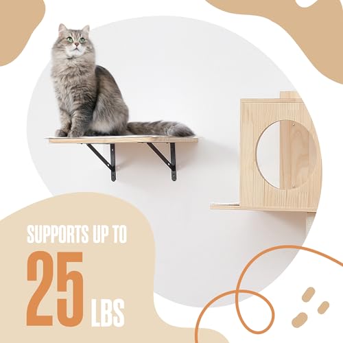 51 x 35 Inch Wall Mounted Cat Tree J529330