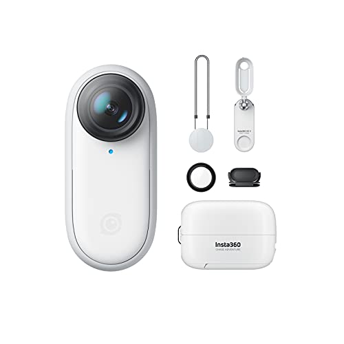 Small Action Camera, 1 oz, Waterproof, with Charge Case and Wearable Camera Accessories D60646