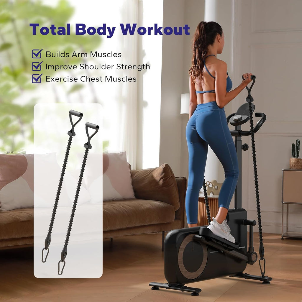 Elliptical Exercise Machine with Magnetic Driving System, 16 Resistance Levels, 330LBS Loading Capacity G356
