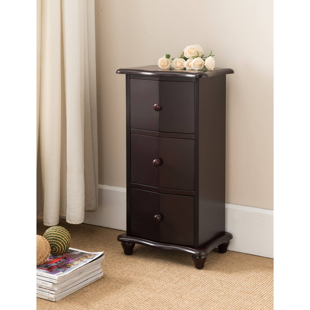 Dark Cherry Wood Accent Cabinet T464