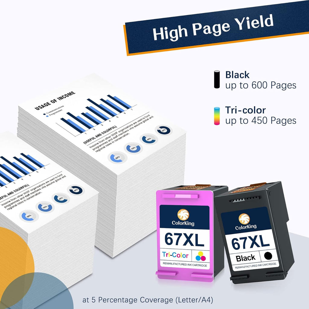 Remanufactured Ink Cartridge Pack of 2 (1 Black, 1 Tri-Color) R4513
