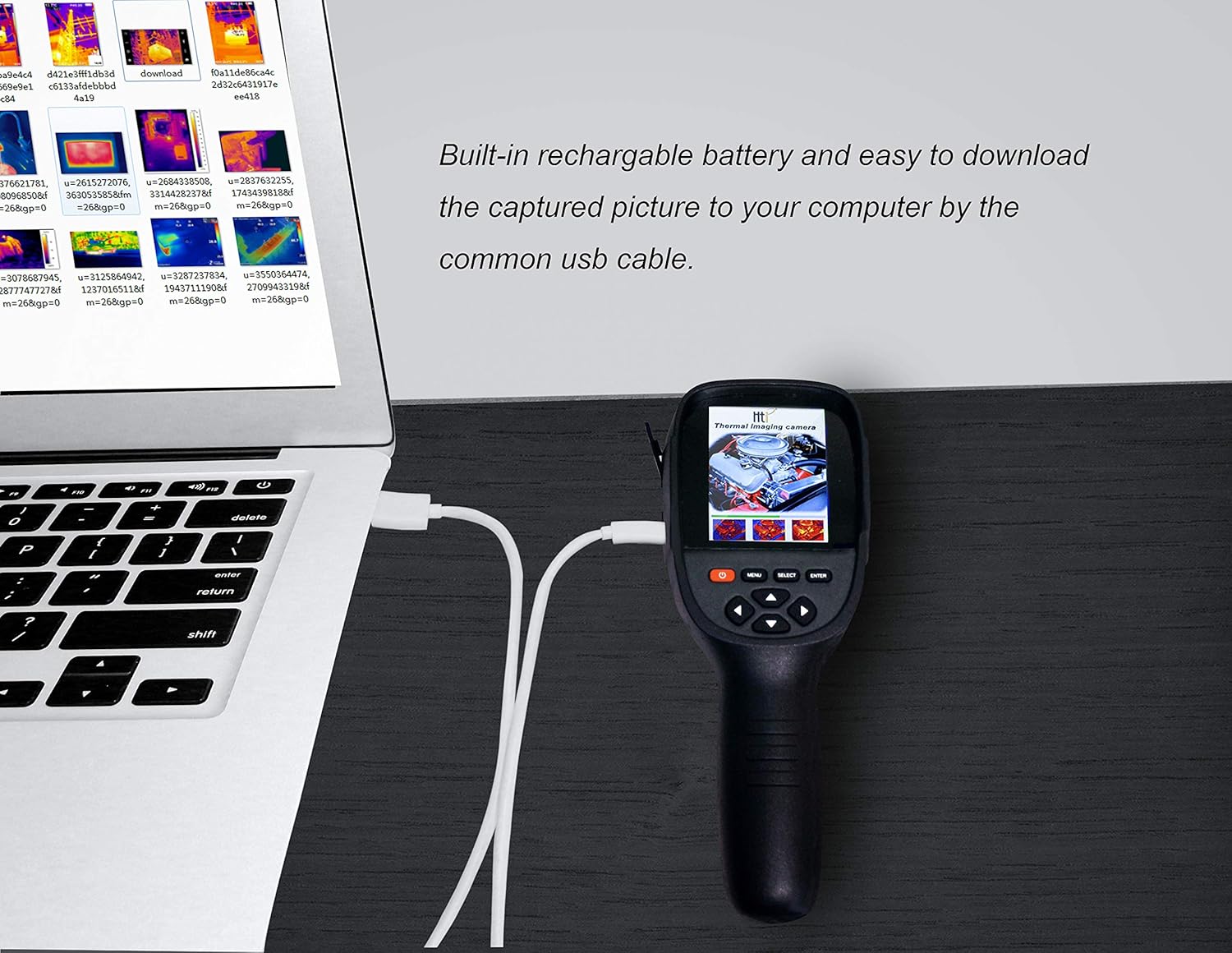 Thermal Imaging Camera with IR Resolution 1024Pixels & Temperature Range -20~300°C, 6Hz Refresh Rate Q732936