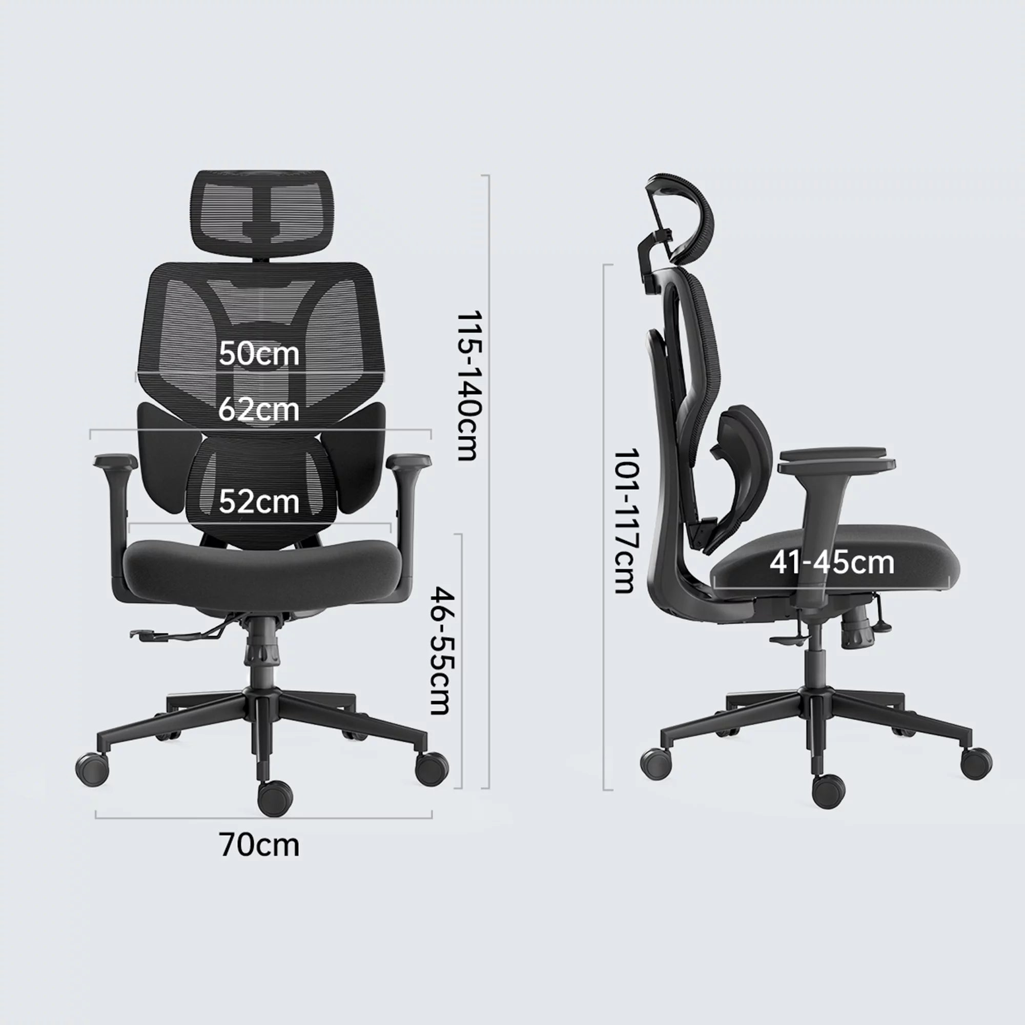 Black Ergonomic Mesh Office Chair Z877307