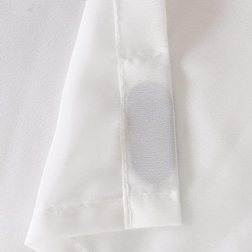 63 inch Length 2 Panels Set Blue Pink Sheer Chiffon Curtains H607007
