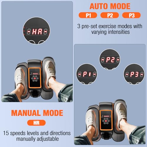 Ellipse Leg Exerciser with Remote, 15 Adjustable Speed, Quiet Elliptical Machine J46981