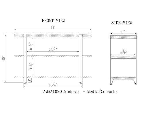 Natural Reclaimed Wood Media Console Table V671