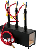Portable Propane Forge Three Burners Open Structure Square Metal Blacksmithing Forge R14742