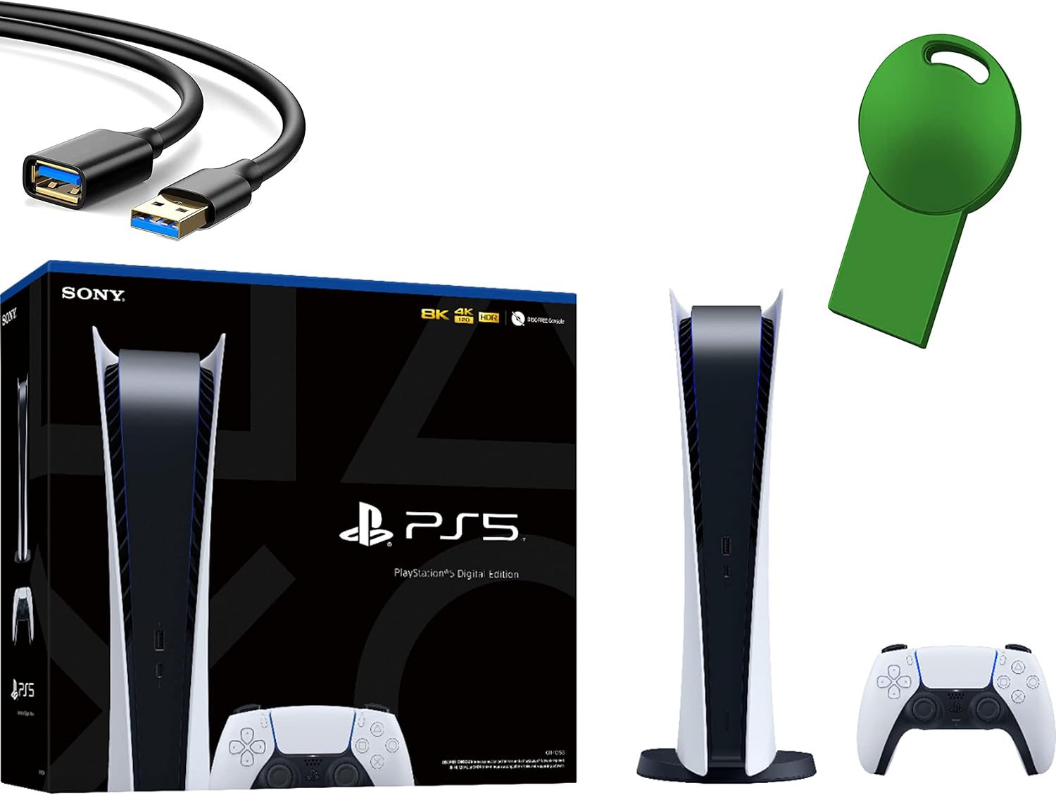 PS5 Digital Edition Gaming Console with 1 Wireless Controller H4508