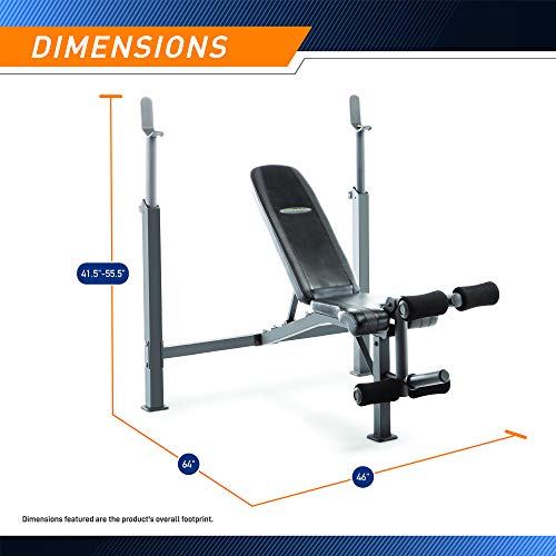 Olympic Weight Bench with Preacher Curl Pad and Leg Developer B488
