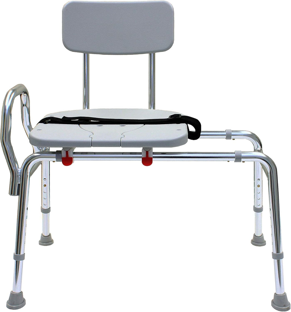 Bathtub Transfer Bench and Sliding Shower Chair with Cut Out R190