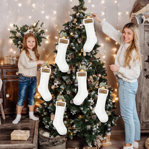 6 Pack 18in Large Knitted Christmas Stocking Set V340
