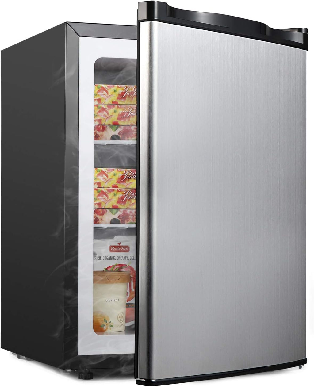 2.1 Cubic Feet Silver Compact Mini Freezer Q8290