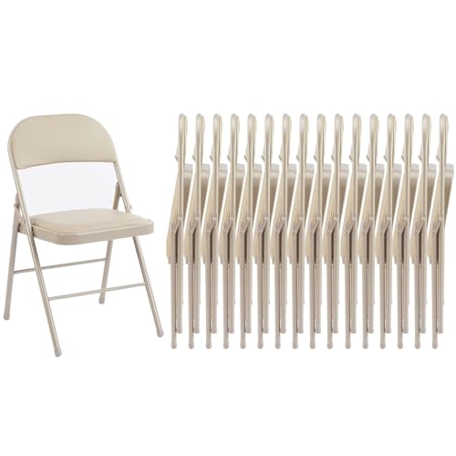 12 Pack Leather Padded Metal Folding Chairs A761525