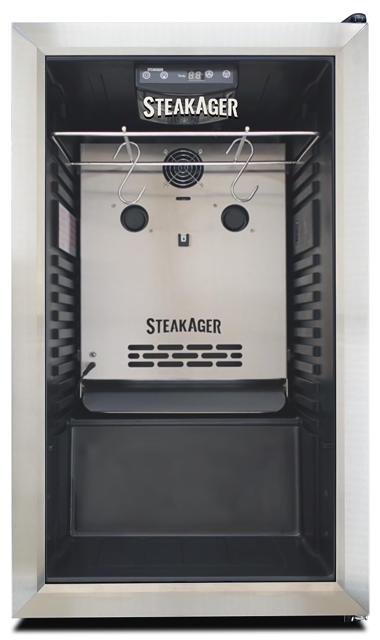 Black and Stainless Steel Dry Aging Refrigerator with 40Lbs Capacity B8918