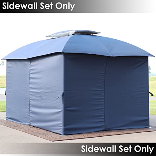 Tan 4-Piece Polyester Gazebo Sidewall Set L611109