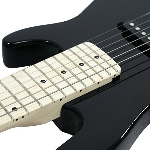 30" Black Beginner Electric Guitar with 5W Amp and Guitar Bag R45631