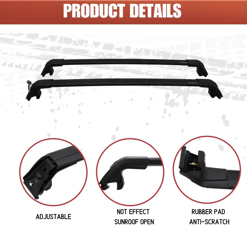 Black Roof Rack Cross Bars M858392