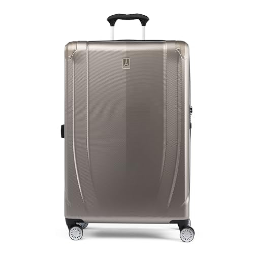 Black 21 Inch Hardside Expandable Luggage with 8 Spinner Wheels O618