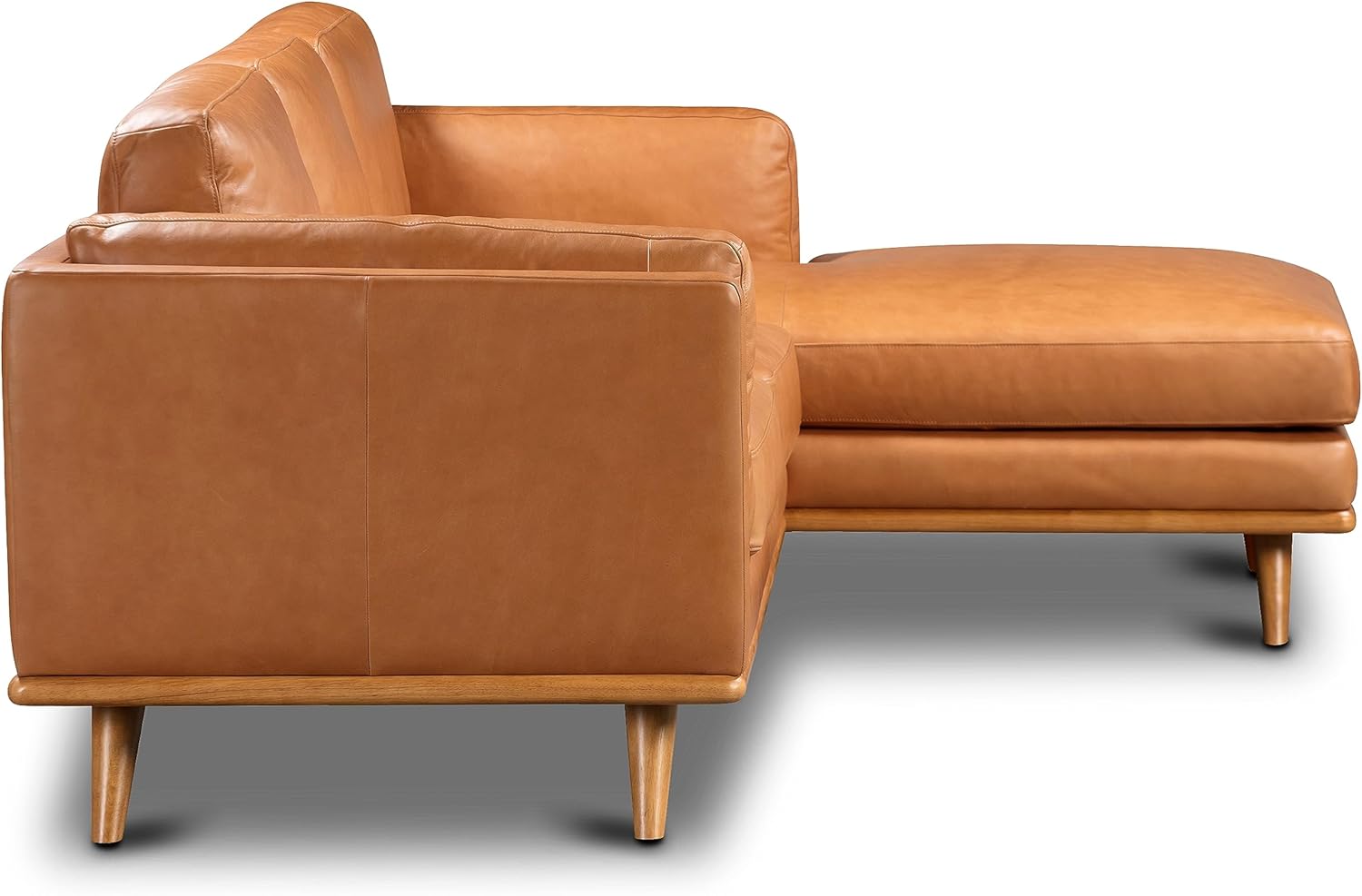 Saddle Tan Right-Facing Sofa Sectional, 90 inches D941073