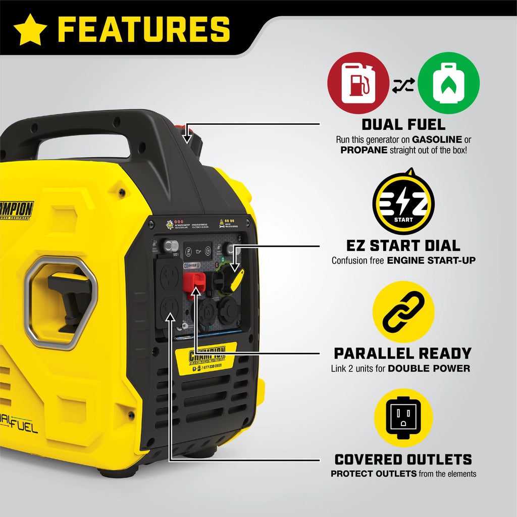 2500-Watt Ultralight Dual Fuel Inverter Generator V99245