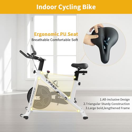 Stationary Exercise Bike with LCD Monitor and Comfortable Seat Cushion Q695078