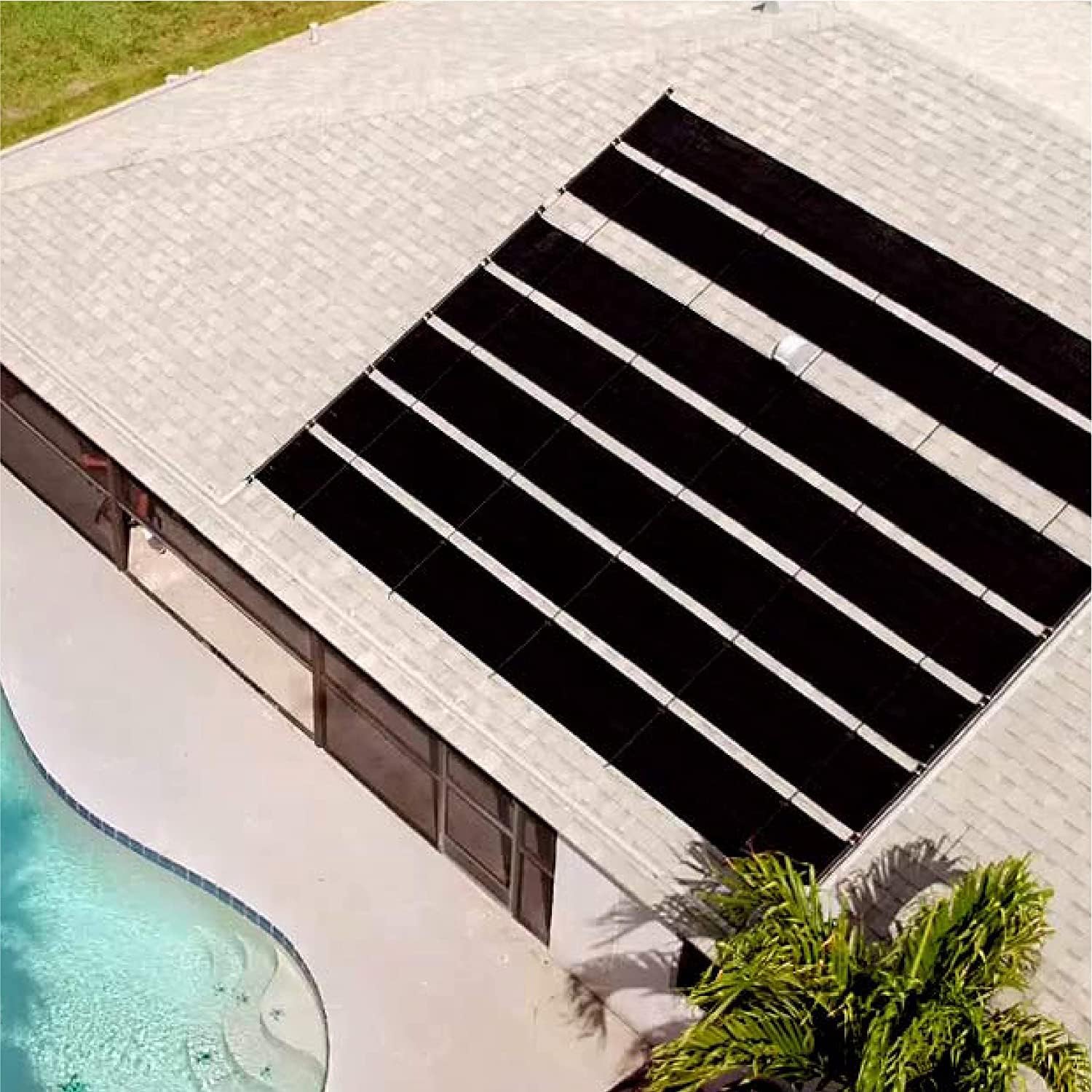 Solar Heater, Two 2’ x 20’ Panels (80 sq. ft.), for Inground Swimming Pools Z54741