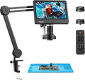 Flex Digital Soldering Microscope 2000x, 10.1" HDMI Microscope with 3 Lens, Ring Light, 64GB Q2569