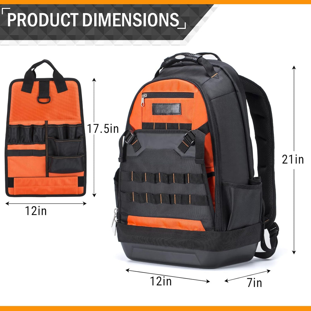 Heavy Duty Tool Backpack with Waterproof Base A6857