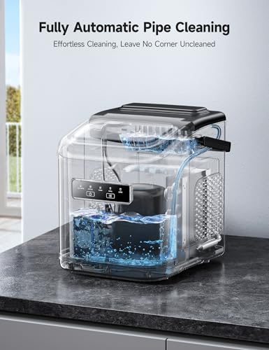 Black Countertop Ice Maker, 26 lbs/Day T513424