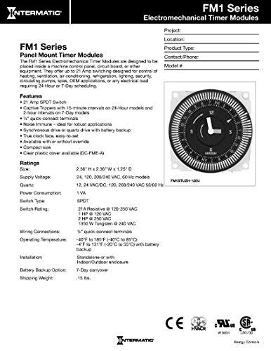 Electromechanical Timer, 7-Day, SPDT, 21A R451701