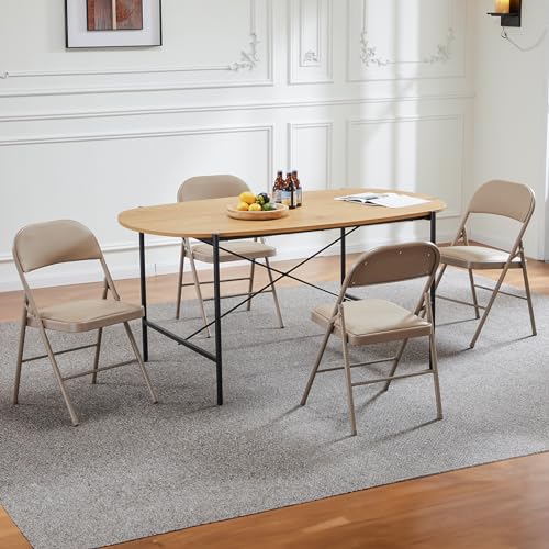 12 Pack Leather Padded Metal Folding Chairs A761525