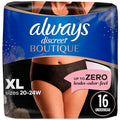 XL Black Maximum Protection Incontinence and Postpartum Underwear, 16 Count D270692